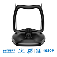Antenne TV numérique d'intérieur ANTUKO AN-4011 avec double tige pour une réception HD terrestre numérique puissante