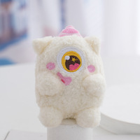 3D mignon dessin animé monstre jouets en peluche porte-clés sac à main enfants cadeaux fermeture éclair sac à monnaie Anti-perte carte sac à main décoration porte-clés pendentif