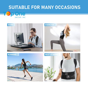 Top One Factory Supply Cómodo Poliéster Cinturón de soporte para la espalda para adultos Marca personalizada Corrector de postura del hombro Función de protección - Product Image 6