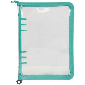 Protège-cahier à anneaux A5 A6 A8 B5 en PVC transparent avec pochette zippée à 6 anneaux pour carnet de budget - Product Image 4