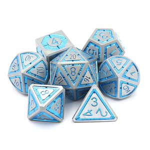 Juego de dados de metal de aleación de zinc de 7 piezas para <span class=keywords><strong>D</strong></span> & <span class=keywords><strong>D</strong></span>/Dungeons & Dragons Die Casting, acabado pulido, resistente a los arañazos, logotipo personalizado disponible - Product Image 5
