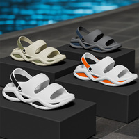 Sabots personnalisés avec logo, sandales plates pour hommes, chaussures de jardin légères à enfiler, sabots d'été pour hommes