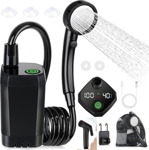 Pompe de <span class=keywords><strong>douche</strong></span> électrique rechargeable pour camping 6000 mAh, douchette portable pour extérieur, randonnée, camping-car, voyage, équipement hors réseau - Product Image 6
