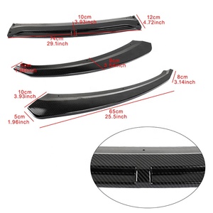 Lèvre de pare-chocs avant en fibre de carbone 3 pièces pour RS 2016-2018, spoiler avant noir mat, pièces de kit carrosserie extérieur - Product Image 4