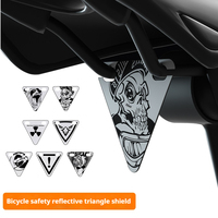 Plaque de sécurité triangulaire réfléchissante ENLEE pour vélo, portable, facile à installer, signalisation d'avertissement pour la conduite nocturne, bouclier triangulaire réfléchissant pour vélo