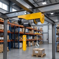 Nouvelle mini-treuil électrique à chaîne avec télécommande sans fil, grue mobile de levage 220V, câble métallique 1 tonne pour entrepôt