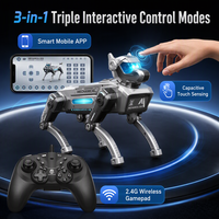 Chien robotique bionique IA avec télécommande, interaction vocale et fonctions de compagnie émotionnelle pour enfants – Cadeau idéal