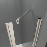 Cabine de douche coulissante à double porte en alliage d'aluminium
