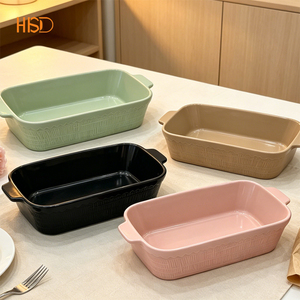 Bandeja Rectangular de Cerámica Repujada Multicolor con Doble Asa, Apta <span class=keywords><strong>para</strong></span> Horno, <span class=keywords><strong>para</strong></span> Cocina Doméstica - Product Image 2