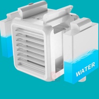 Mini refroidisseur d'air portable DC avec lumière LED USB, espace personnel, bureau, refroidissement par évaporation de l'eau
