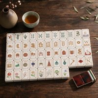 Jeu de tuiles de mahjong américain de luxe original, en acrylique écaille de tortue, design classique, cadeau en stock, expédition rapide