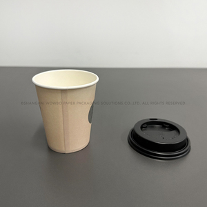 Vasos de papel de pared doble a base de plantas para cafeterías escolares disponibles en 4/6/7/8/10/12/16oz Ideal para agua, jugo o leche - Product Image 1