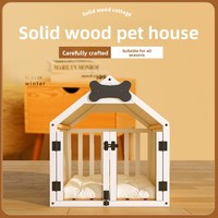Offre Spéciale – Niche pour Animaux de Compagnie en Bois Massif, Luxe Moderne, pour Intérieur, Lit pour Chien, Nid pour Chat, Mobilier Écoresponsable, Motif Os, Toutes Saisons