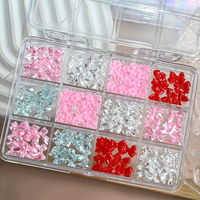12 Grilles de Breloques 3D pour Ongles : Nœuds Papillon, Rubans, Fleurs, Perles – Bijoux d'Ongles de Luxe, Fournitures de Manucure DIY, Décorations pour Ongles