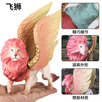 Mainan simulasi yxs dinosaurus padat, hewan monster mitologi, model kadal terbang, gurita, naga Cina, setan pohon