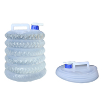 Seau pliable portable en plastique écologique léger sans BPA de 5L à 15L, conteneur de stockage d'eau, réservoir extérieur