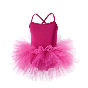 Maillot de Ballet de Alta Calidad con Espalda Cruzada, Color Morado, Rosa y Negro, para Niñas, Actuación <span class=keywords><strong>en</strong></span> Festivales, Entrenamiento Infantil - Product Image 1