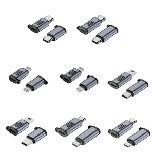 USB C để micro Adapter mini USB Adapter Type-C nữ để 8Pin Nam Điện thoại Adapter hỗ trợ sạc chuyển