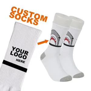 No MOQ Free Design OEM Personalized Fashion Crew Custom Design Socks Bamboo Cotton Dress Sock Men Custom Logo Socks