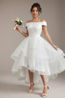 Robe de mariée grande taille, épaules dénudées, appliques en dentelle, robe de bal en tulle, robes de mariée sur mesure en gros pour la mariée