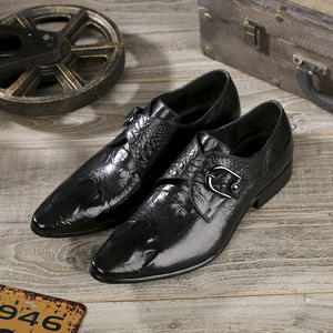 Chaussures habillées en cuir pour hommes de haute qualité, neuves, à semelle épaisse, bout rond, en cuir véritable, chaussures décontractées pour mariage - Product Image 3
