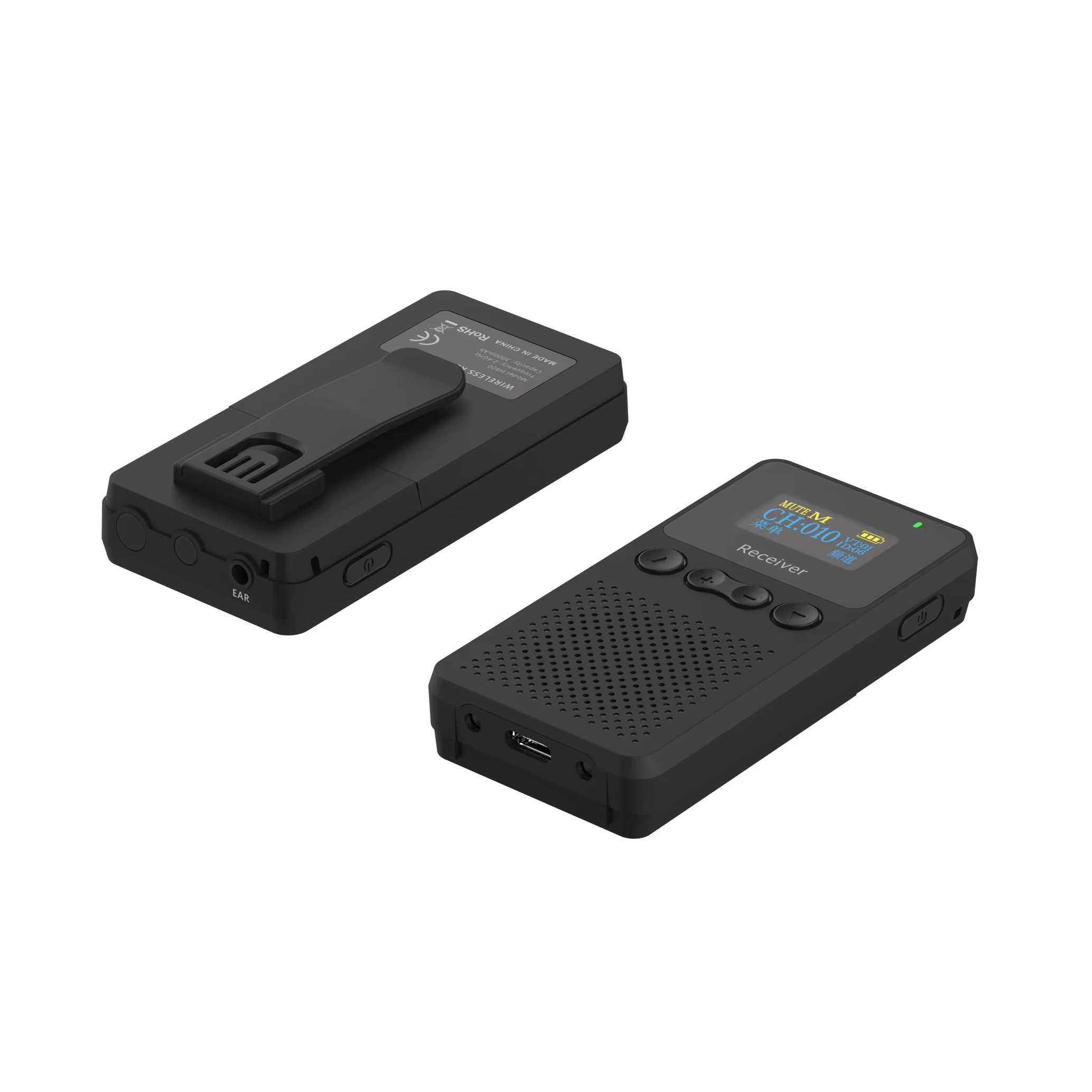 High performance Wireless Tour <strong>Guide</strong> System 8810R Portable receiver removable rechargeable <strong>battery</strong> one-click shut-down