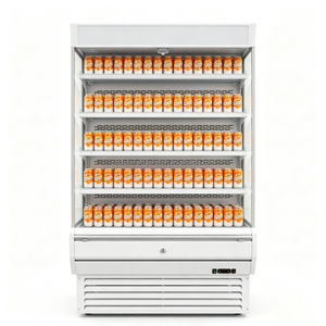 Refrigerador Comercial Vertical de Gran Capacidad con Cortina de Aire y Ahorro de Energía, Refrigerador de Exhibición con Frente Abierto para Supermercados - Product Image 1