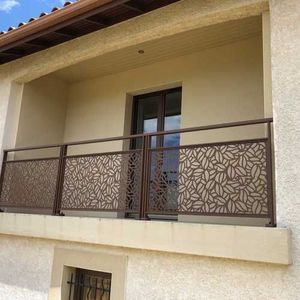 Luxury Balcony All Aluminum Railing Balcony <strong>Handrail</strong> Balustrade For Villa Customized Openwork Carved Guardrail Railing Systems - Product Image 6