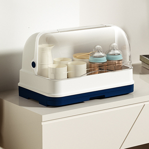Séchoir à <span class=keywords><strong>vaisselle</strong></span> portable de grande taille avec couvercle transparent Support d'égouttage pour biberon de bébé Boîte de rangement pour organisateur de <span class=keywords><strong>vaisselle</strong></span> - Product Image 5