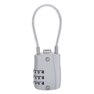 Zhan Hanlai Weishi Steel <b>Wire</b> Combination Padlock 3mm Zinc Alloy Waterproof Outdoor Use Small Cabinet Lock - Product Image 2