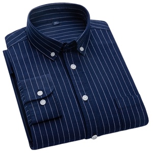 HS-221 2024 nuova camicia primavera Oxford a maniche lunghe da <span class=keywords><strong>uomo</strong></span> ampia camicia coreana alla moda bella e Casual a quadri tinta unita - Product Image 1