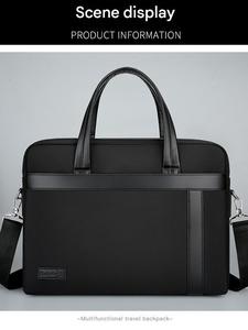 Sac à main professionnel en tissu de qualité supérieure, sac bandoulière décontracté imperméable, grande capacité, sacoche simple pour ordinateur portable. - Product Image 2