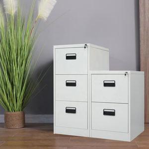 Новый продукт, запираемый белый металлический шкаф для карточек с 2/3/4 ящиками, лидер продаж, четырехсекционные боковые стальные шкафы для хранения документов - Product Image 5