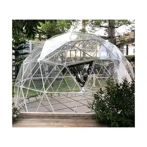 Kleine Geodetische Tuin/Cafe/Restaurant Iglo Koepel Huis Met Clear Pvc