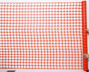 Barriera di avvertimento arancione di alta qualità da 45mm recinzione in rete di sicurezza in plastica resistente