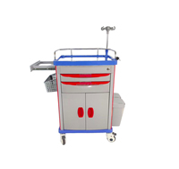 Carrito de Emergencia para Hospital y Clínica 750*480*920mm con 2 puertas y 2 cajones