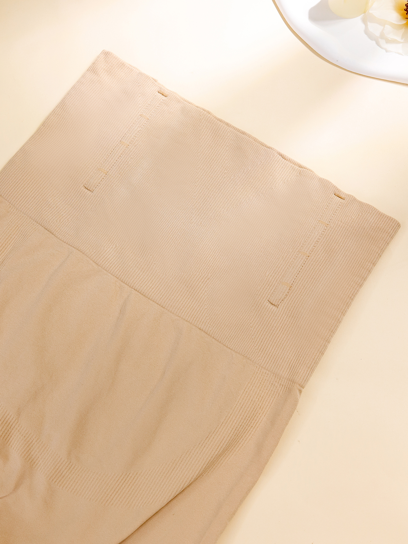 High-Waist Shaping Brief (S1): fabric stretch, recovery and seam construction reference