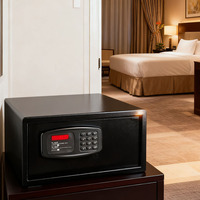 JCSAFE Lingda Hotelzimmer Einbruchsicherer Feuerfester Sicherheits-Stahltresor 4mm Dicke Tür Elektronisches Digitalschloss Wandmontage