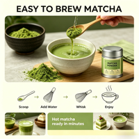 Fournisseur d'usine, marque privée, poudre de matcha cérémonielle 30g 50g 100g, boîtes de matcha, poudre de matcha