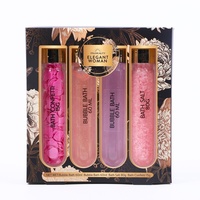 Kit de bain pour femmes, savon végétalien de luxe relaxant en papier, sels de bain douche, gel moussant pour le corps, coffret cadeau
