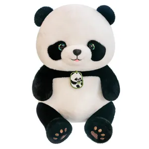 Yüksek kaliteli rahat sevimli karikatür Panda doldurulmuş hayvan peluş oyuncaklar çocuk peluş oyuncaklar için