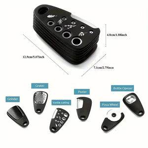 Utensilios de Cocina Apilables al por Mayor, Juego de 6 Piezas: Rallador de Melón, Cortador de Hierbas, Abridor de Ajos, Cortador de Queso y Pizza - Product Image 5