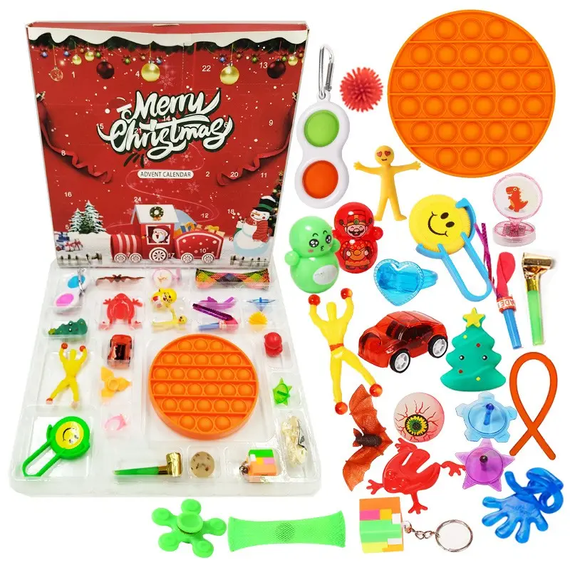 Lc Best Popular Fidget Toys Weihnachts-Advents kalender Verpackung 24 Pcs Blind Box für Weihnachten Advents kalender Geschenks pielzeug
