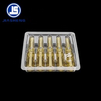 Plateau de flacons médicaux jetables personnalisés de 2 ml en plastique, ampoule sous blister, fabricant OEM/ODM de cosmétiques et médicaments en PET