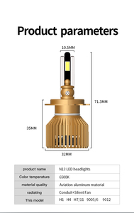 Nouveau phare LED H4 à performance supérieure, 65W, 5800LM, 6500K, blanc, 12V, IP-<span class=keywords><strong>67</strong></span>, étanche, en aluminium aéronautique, 360°, dimmable, universel - Product Image 3