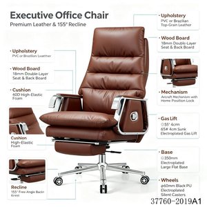 Silla de Diseño Moderno en Cuero PU/Cuero Vacuno 37760-2019A - Product Image 2