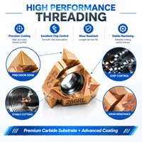 Plaquettes de taraudage interne en carbure 266RL pour outils de coupe de tour CNC pour usinage de précision