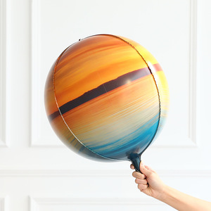 Ballon en film d'aluminium imprimé 3D 4D de 22 pouces, thème univers, étoiles et Terre, décoration de fête sur le thème de l'espace - Product Image 4