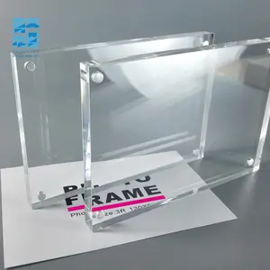 아크릴 사진 프레임, 3.5x5 ''양면 마그네틱 액자, 데스크탑 Frameless 엽서 디스플레이