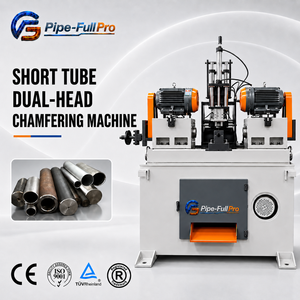 Máquina de biselado de tubos de doble cabezal con control PLC para el biselado simultáneo de tubos cromados para muebles - Product Image 1